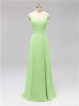 Fashion A-line V-neck Chiffon Bridesmaid Dresses