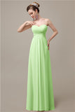 A-line Chiffon Sweatheart Floor-Length Beach Bridesmaid Dresses