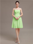 Sweetheart Chiffon A-line Short Bridesmaid Dresses