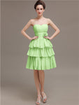 Sweetheart Pleats A-line Short Bridesmaid Dresses