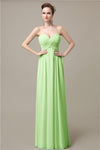 Simple A-line Sweetheart Chiffon Floor-Length Long Bridesmaid Dresses