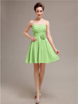 Sweetheart A-Line Short Chiffon Bridesmaid Dresses