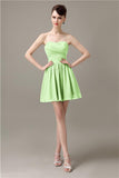 Popular Chiffon A-line Sweetheart Mini Bridesmaid Dresses