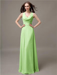 Shoulder Strap A-line Floor-Length Bridesmaid Dresses