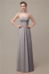 Sweatheart A-line Chiffon One Shoulder Floor-Length Long Bridesmaid Dresses