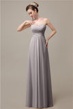 A-line Chiffon Sweatheart Floor-Length Beach Bridesmaid Dresses