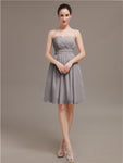 Sweetheart Chiffon A-line Short Bridesmaid Dresses