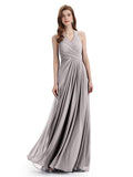 Elegant V-neck Side Slit Floor Length Bridesmaid Dresses