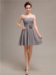 Sweetheart A-Line Short Chiffon Bridesmaid Dresses