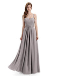 Elegant Spaghetti Strap Sweetheart Floor Length Bridesmaid Dresses