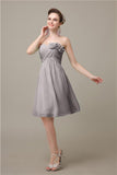 A-line Chiffon Sweetheart Knee-Length Short Bridesmaid Dresses