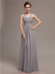 Elegant Sweetheart Halter Long Bridesmaid Dresses