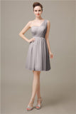 Elegant One-shoulder A-line Knee-Length Bridesmaid Dresses