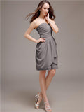 Sweetheart Short Sheath Knee length Bridesmaid Dresses