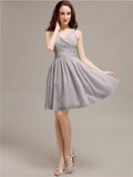 V-Neck Short A-Line Bridesmaid Dresses