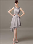 Illusion A-Line Short Bridesmaid Dresses