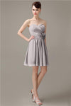 Fashion Sweetheart A-line Chiffon Knee-length Bridesmaid Dresses