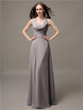 Shoulder Strap A-line Floor-Length Bridesmaid Dresses