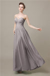 Pretty Strapless Chiffon A-line Floor-Length Bridesmaid Dresses