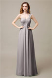 Pretty A-line Chiffon One-Shoulder Floor-Length Bridesmaid Dresses