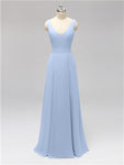 Fashion A-line V-neck Chiffon Bridesmaid Dresses