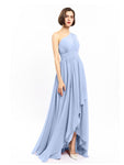 Chiffon Unique One-shoulder High-low Bridesmaid Dresses