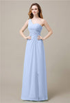 One-Shoulder A-line Sleeveless Floor-Length Bridesmaid Dresses