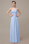 Sweatheart A-line Chiffon One Shoulder Floor-Length Long Bridesmaid Dresses