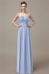 Sweetheart Simple A-line Floor-Length Chiffon Bridesmaid Dresses