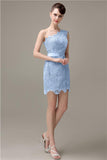 Charming Lace One-shoulder Short Bridesmaid Dresses