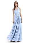 Elegant V-neck Side Slit Floor Length Bridesmaid Dresses