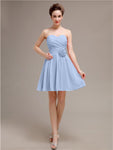 Sweetheart A-Line Short Chiffon Bridesmaid Dresses