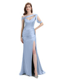 Unique V-neck Split Side Floor-Length Bridesmaid Dresses