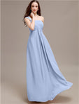 A-line One-shoulder Long Chiffon Bridesmaid Dresses