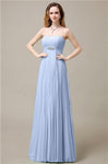 Elegant Straight Chiffon A-line Floor-Length Bridesmaid Dresses