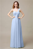 Pretty A-line Chiffon One-Shoulder Floor-Length Bridesmaid Dresses