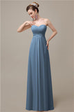 A-line Chiffon Sweatheart Floor-Length Beach Bridesmaid Dresses