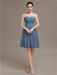 Sweetheart Chiffon A-line Short Bridesmaid Dresses