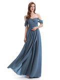 Charming Off-The-Shoulder Sweethert Floor Lenght Bridesmaid Dresses