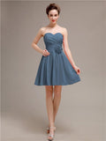 Sweetheart A-Line Short Chiffon Bridesmaid Dresses