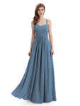 Elegant Spaghetti Strap Sweetheart Floor Length Bridesmaid Dresses