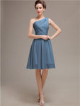 Pretty One-shoulder A-line Knee-Length Bridesmaid Dresses