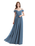 Simple A-line Chiffon Spaghetti Straps Bridesmaid Dresses