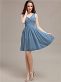 V-Neck Short A-Line Bridesmaid Dresses