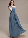 A-line One-shoulder Long Chiffon Bridesmaid Dresses