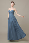 Pretty Strapless Chiffon A-line Floor-Length Bridesmaid Dresses