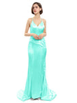 Mermaid Spaghetti Straps V-neck Sexy Bridesmaid Dresses