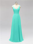 Fashion A-line V-neck Chiffon Bridesmaid Dresses