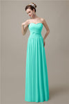 Sweetheart A-line Simple Chiffon Floor-Length Long Bridesmaid Dresses