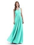 Elegant V-neck Side Slit Floor Length Bridesmaid Dresses